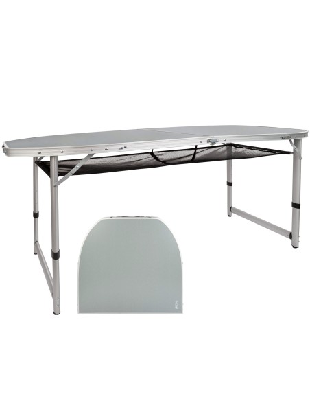 Table pliante pour camping réglable en hauteur avec filet