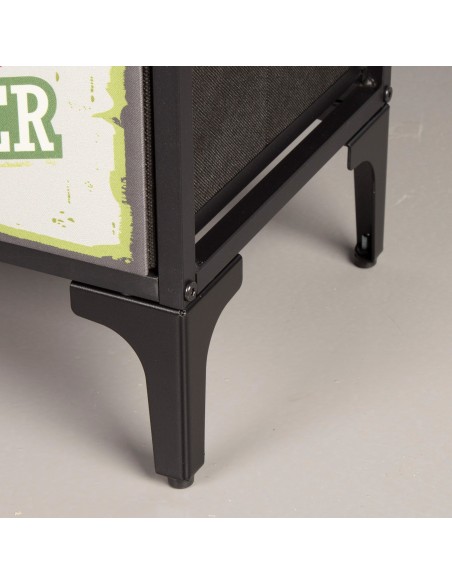 Max Home : Commode vintage à 5 tiroirs en tissu, style rétro, 103 x 30 x 56 cm
