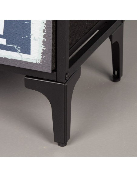 Max Home : Commode vintage à 3 tiroirs en tissu, style rétro, 45 x 30 x 77 cm