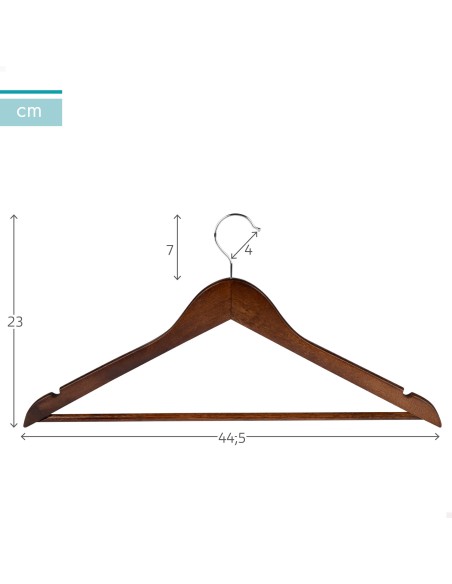 Max Home Pack : 20 cintres en bois de couleur marron