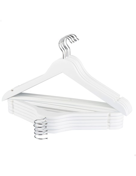 Max Home Pack : 10 cintres en bois blancs
