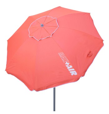 Parapluie de plage coupe-vent 8 cannes 200 cm corail
