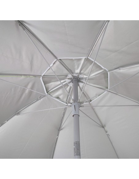 Parapluie de plage coupe-vent 8 cannes 200 cm corail