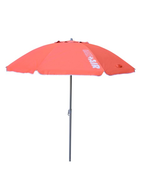 Parapluie de plage coupe-vent 8 cannes 200 cm corail
