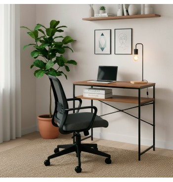 Max Home : bureau compact en bois et acier, 77 x 40 x 75 cm 2