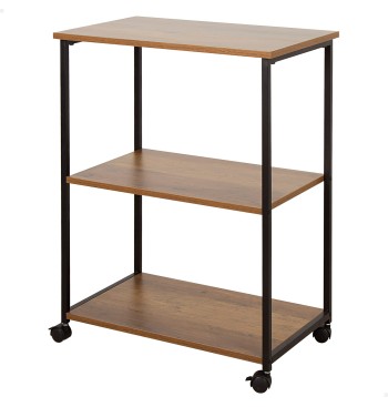 Max Home Étagère en bois à roulettes, 3 tablettes, 48 x...