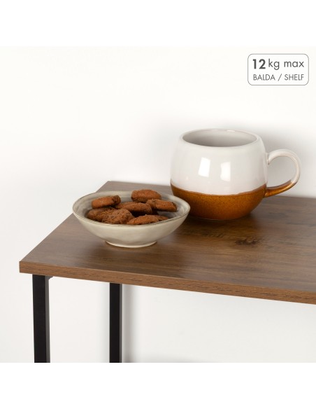 Max Home Étagère en bois à roulettes, 3 tablettes, 48 x 30 x 62 cm