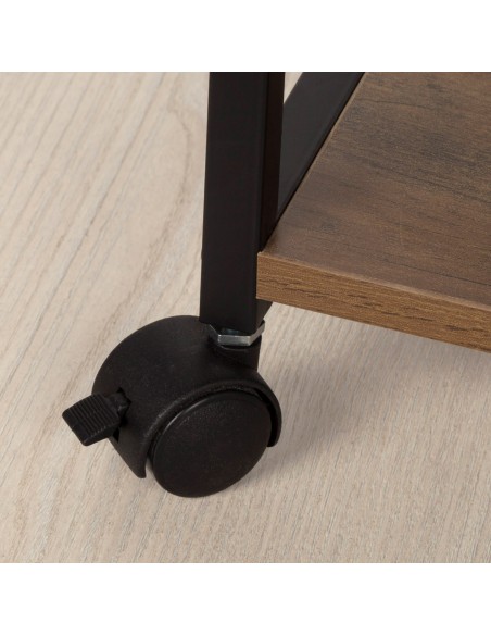 Max Home Étagère en bois à roulettes, 3 tablettes, 48 x 30 x 62 cm