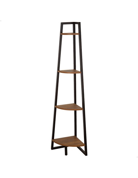 Max Home Étagère fixe en bois en forme d'escalier d'angle, 4 tablettes, 30 x 30 x 135 cm