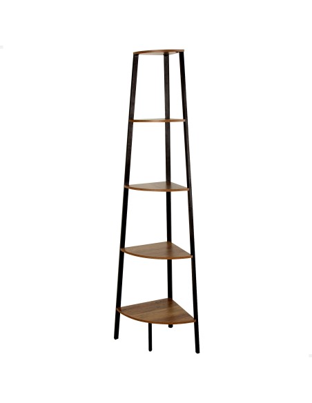 Max Home Étagère fixe en bois en forme d'escalier d'angle, 5 tablettes, 35 x 35 x 160 cm