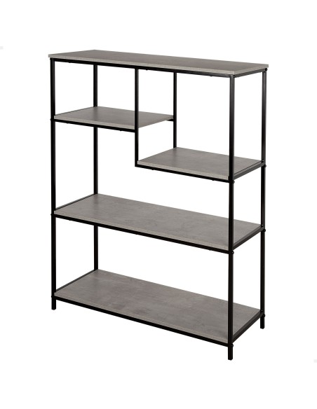 Étagère métallique asymétrique fixe Max Home, 5 tablettes, 75 x 30 x 100 cm