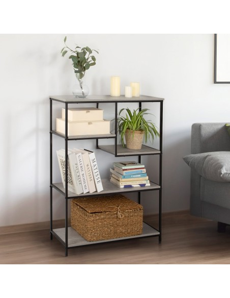 Étagère métallique asymétrique fixe Max Home, 5 tablettes, 75 x 30 x 100 cm