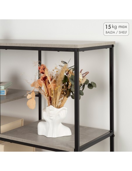 Étagère métallique asymétrique fixe Max Home, 5 tablettes, 75 x 30 x 100 cm