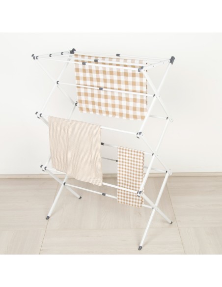 Étendoir à linge pliable Max Home, 3 hauteurs, 40-75 x 37 x 104 cm avec barres extensibles