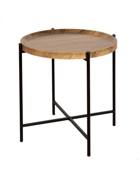 Table d'appoint ronde en bois Max Home D41x40 cm