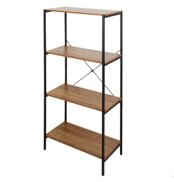 Max Home : étagère fixe en bois à ressorts, 4 tablettes,...