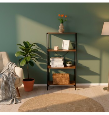 Max Home : étagère fixe en bois à ressorts, 4 tablettes,... 2