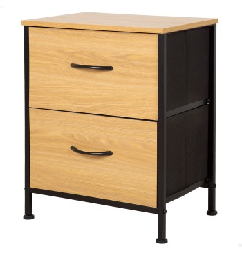 Max Home Commode en bois et tissu 40 x 30 x 52 cm