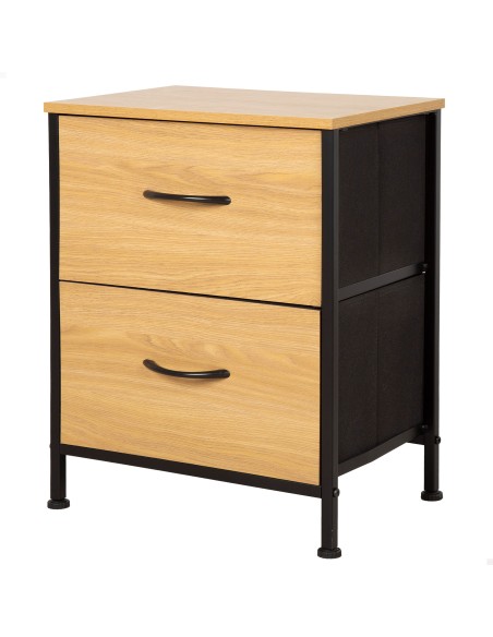Max Home Commode en bois et tissu 40 x 30 x 52 cm
