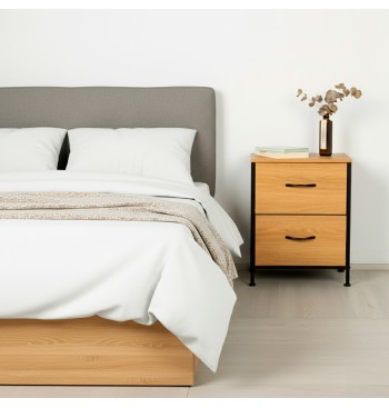 Max Home Commode en bois et tissu 40 x 30 x 52 cm 2