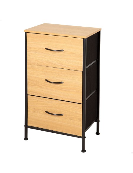 Max Home Commode en bois et tissu 40 x 30 x 75 cm
