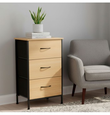 Max Home Commode en bois et tissu 40 x 30 x 75 cm 2