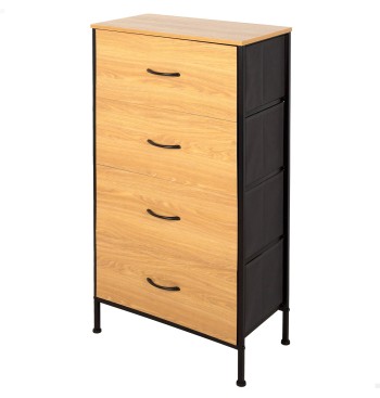 Max Home Commode en bois et tissu 55 x 30 x 100 cm
