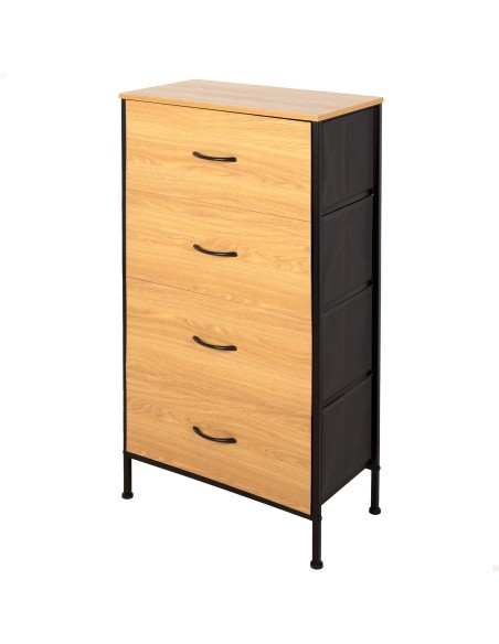 Max Home Commode en bois et tissu 55 x 30 x 100 cm