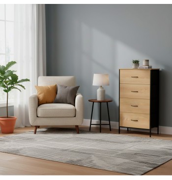 Max Home Commode en bois et tissu 55 x 30 x 100 cm 2