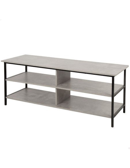 Max Home : Meuble TV effet béton, 5 étagères, 110 x 40 x 45 cm
