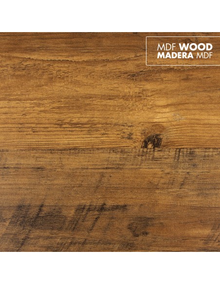 Table d'appoint ovale Max Home en métal et bois 45x30x60 cm