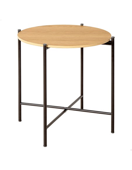 Max Home : table d'appoint ronde en bois, 40 x 40 cm