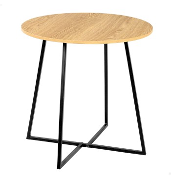 Max Home : table d'appoint ronde en bois et métal, 40 x...