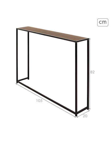 Max Home : table en métal et bois pour radiateur, 105 x 20 x 82 cm