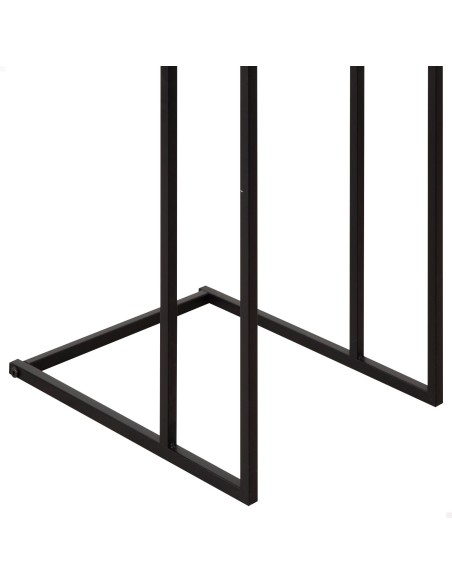 Table d'appoint Max Home pour canapé, métal et verre, 40 x 30 x 59 cm