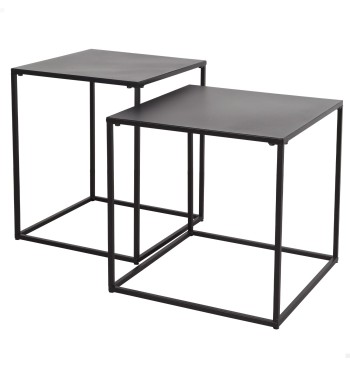 Ensemble Max Home : 2 tables d'appoint en métal, 38 x 38...