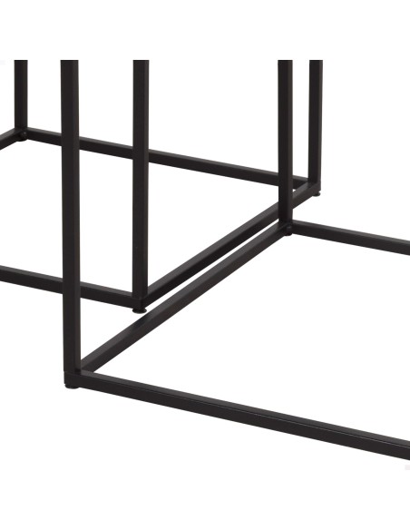 Ensemble Max Home : 2 tables d'appoint en métal, 38 x 38 x 37 cm et 34 x 34 x 41 cm