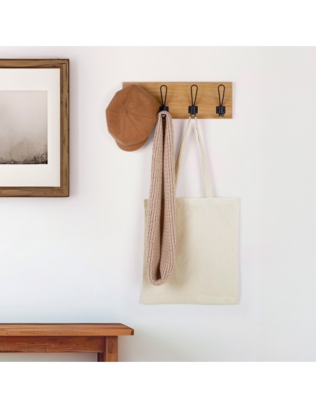Max Home : porte-manteau mural en bois, 4 crochets, 45 x 7 x 15 cm