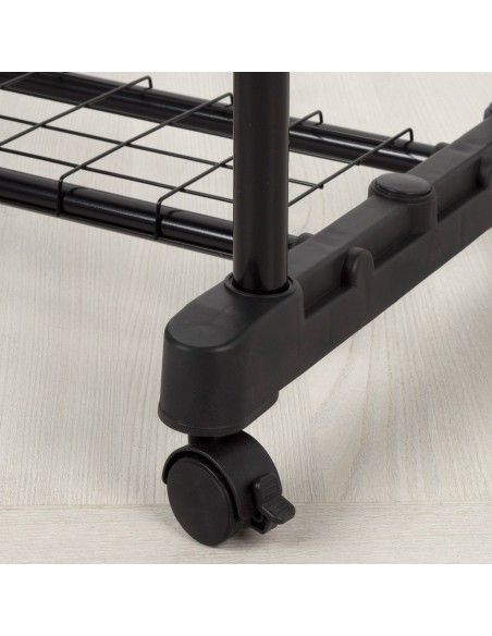 Max Home Burro : portant à double hauteur réglable, avec roulettes et grille inférieure