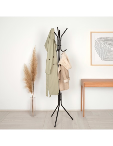 Max Home : porte-manteau sur pied en métal avec 8 cintres