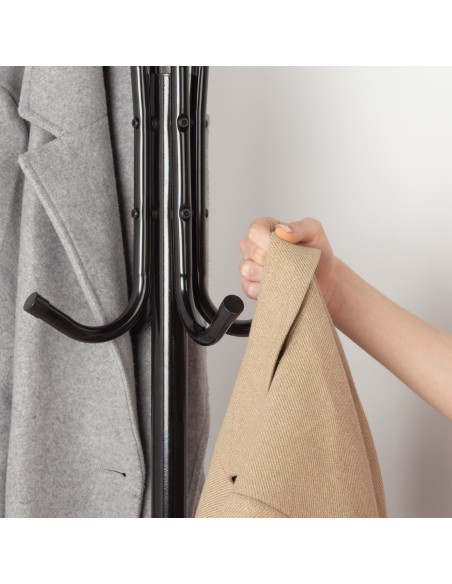Max Home : porte-manteau sur pied en métal avec 8 cintres