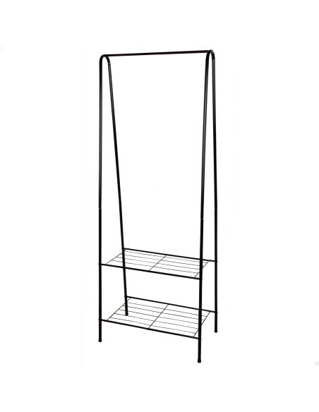 Max Home porte-vêtements fixe Burro  60x35x151 cm avec deux étagères grillagées