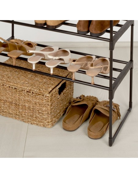 Max Home Étagère à chaussures en plastique à 4 niveaux, 68 x 30 x 85 cm