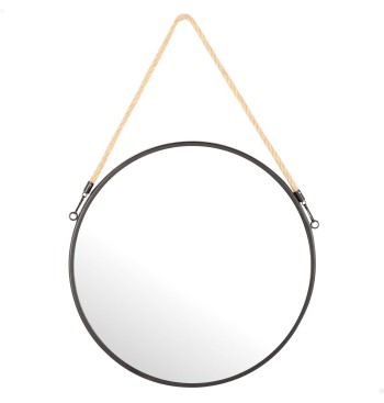 Max Home : miroir mural rond D55 avec cadre métallique et...