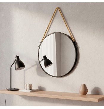 Max Home : miroir mural rond D55 avec cadre métallique et... 2