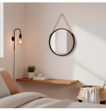 Max Home : miroir mural rond D38 avec cadre en métal et... 2