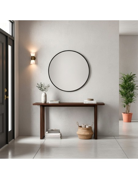 Max Home : miroir mural rond D70 avec cadre en métal