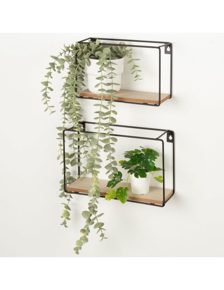 Ensemble Max Home : 4 étagères murales en bois de différentes dimensions