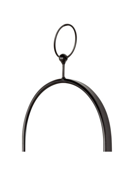 Miroir mural ovale Max Home, 25 x 50 cm, avec cadre et fixation métallique