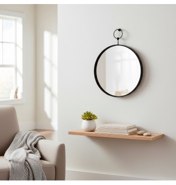 Max Home : miroir mural rond D35 avec cadre et fixation... 2